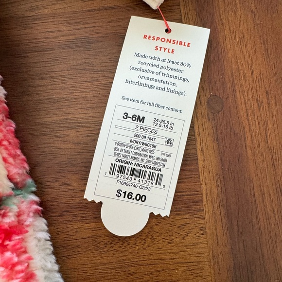 Baby Cat & Jack Faux Fur Holiday Set Size 3-6 Months NWT - Picture 2 of 5